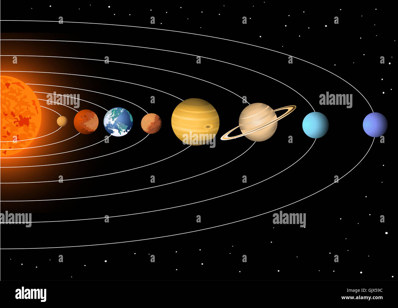 solar system globe Stock Photo