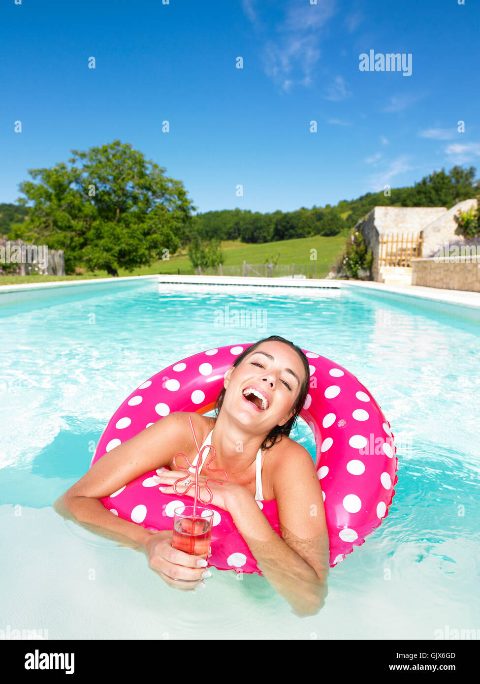 woman laugh laughs Stock Photo