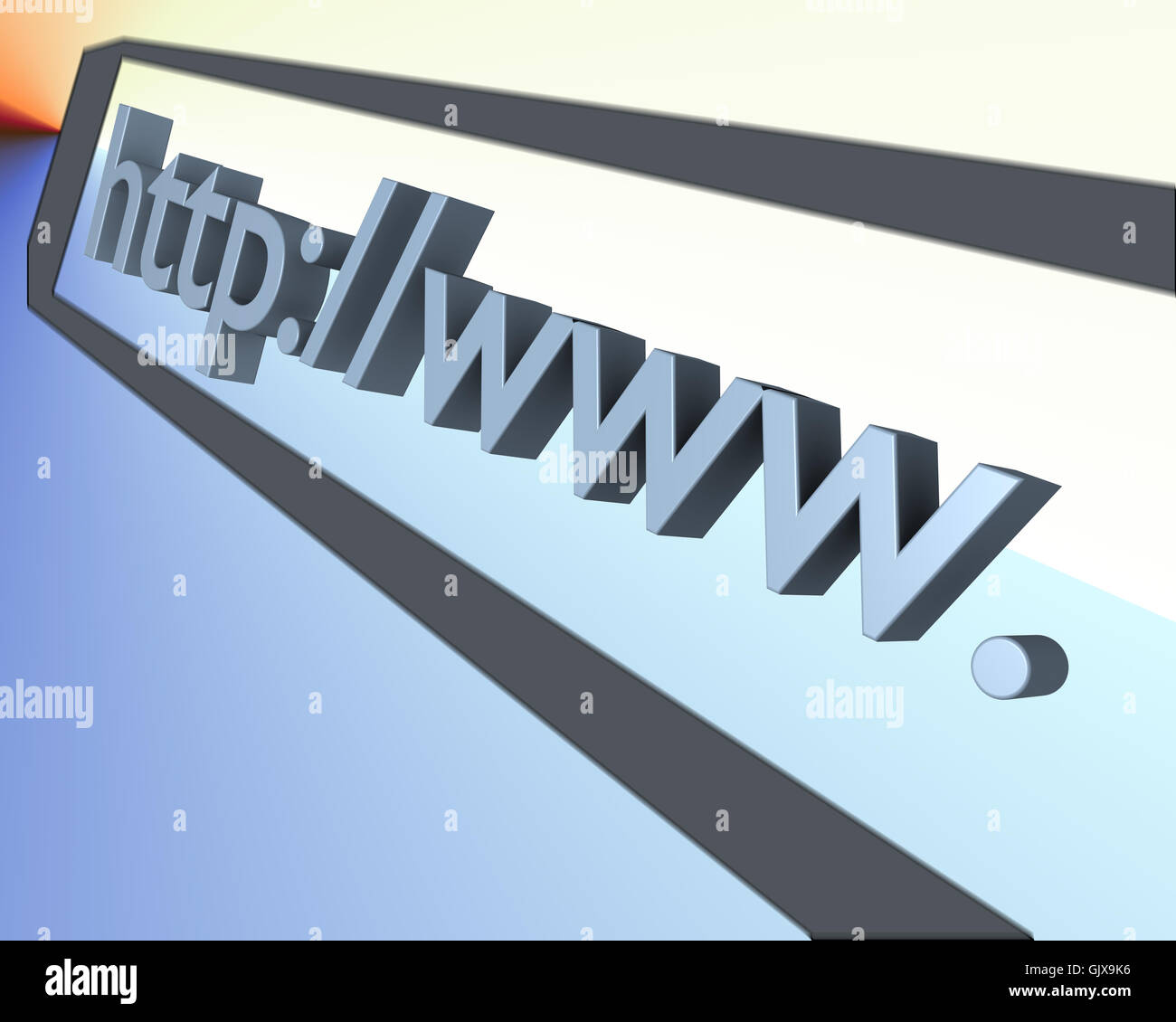 browser text globe Stock Photo