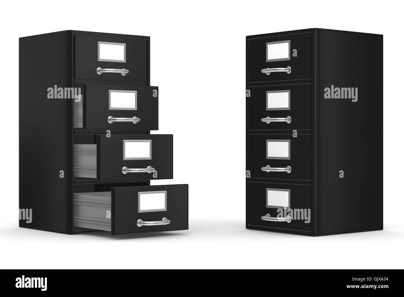 Filing on white. Isolated 3D image Stock Photo Alamy