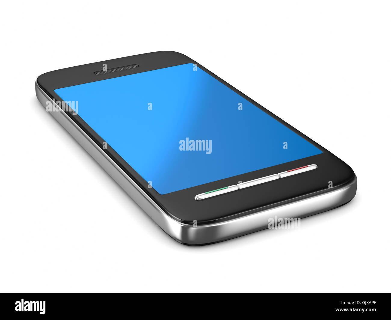 phone on white background. Isolated 3D image Stock Photo - Alamy