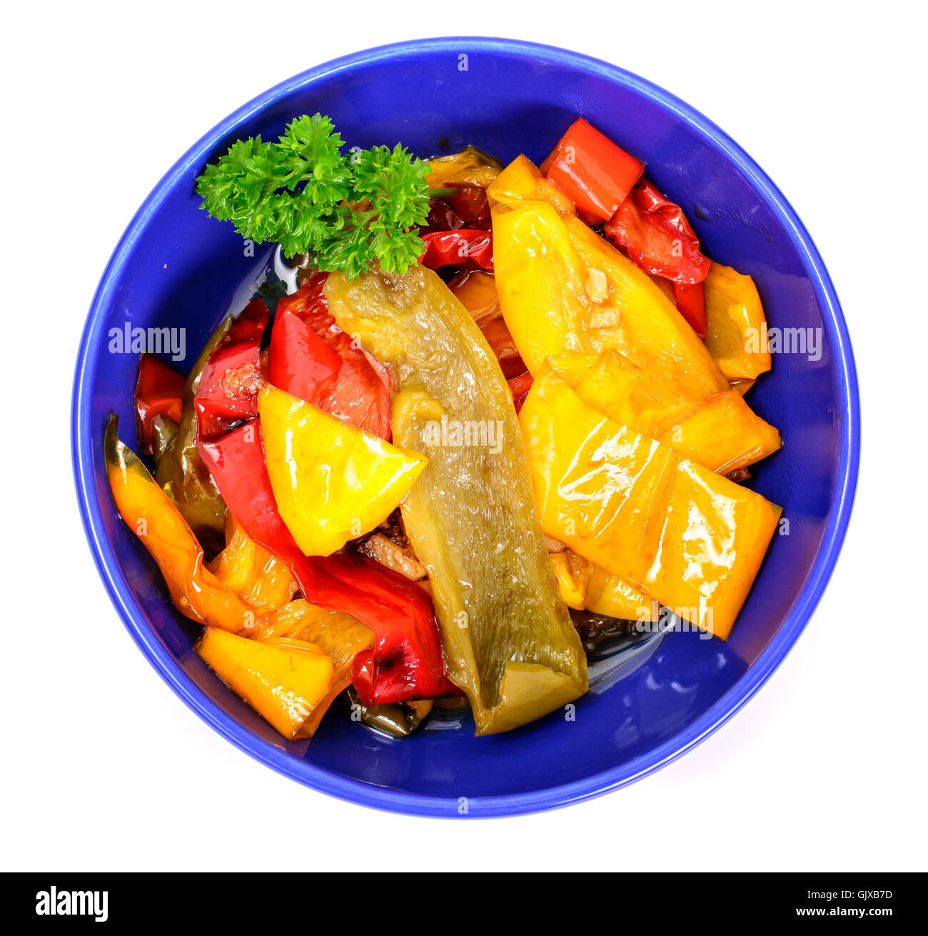 Tasty grilled yellow peppers Cut Out Stock Images & Pictures - Alamy
