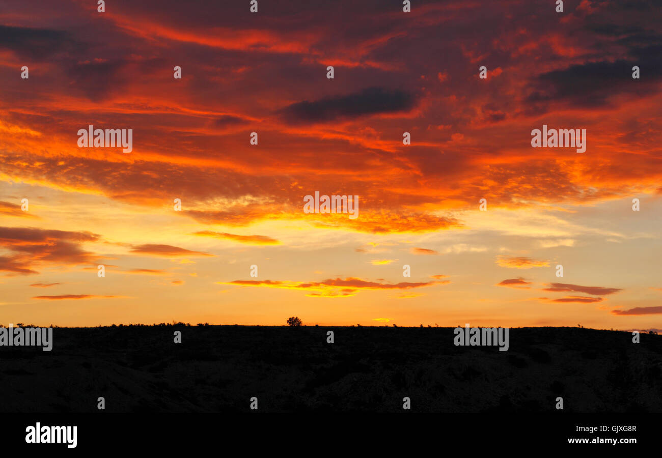 Cloudy sunset Stock Photo