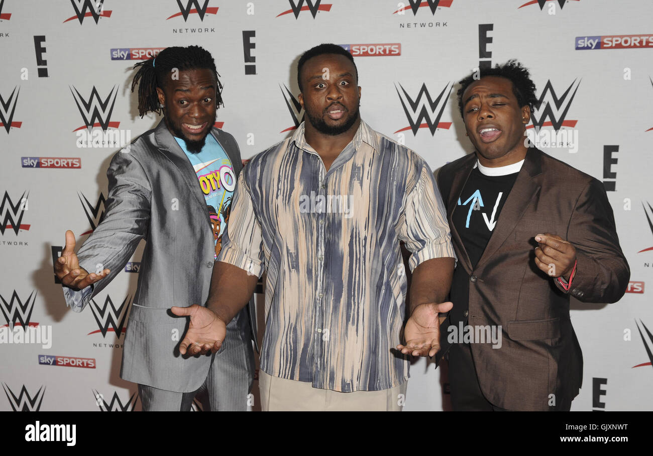 Various celebrities attend WWE Raw VIP pre party  Featuring: Kofi Kingston Big E Langston Xavier Woods Where: London, United Kingdom When: 18 Apr 2016 Stock Photo