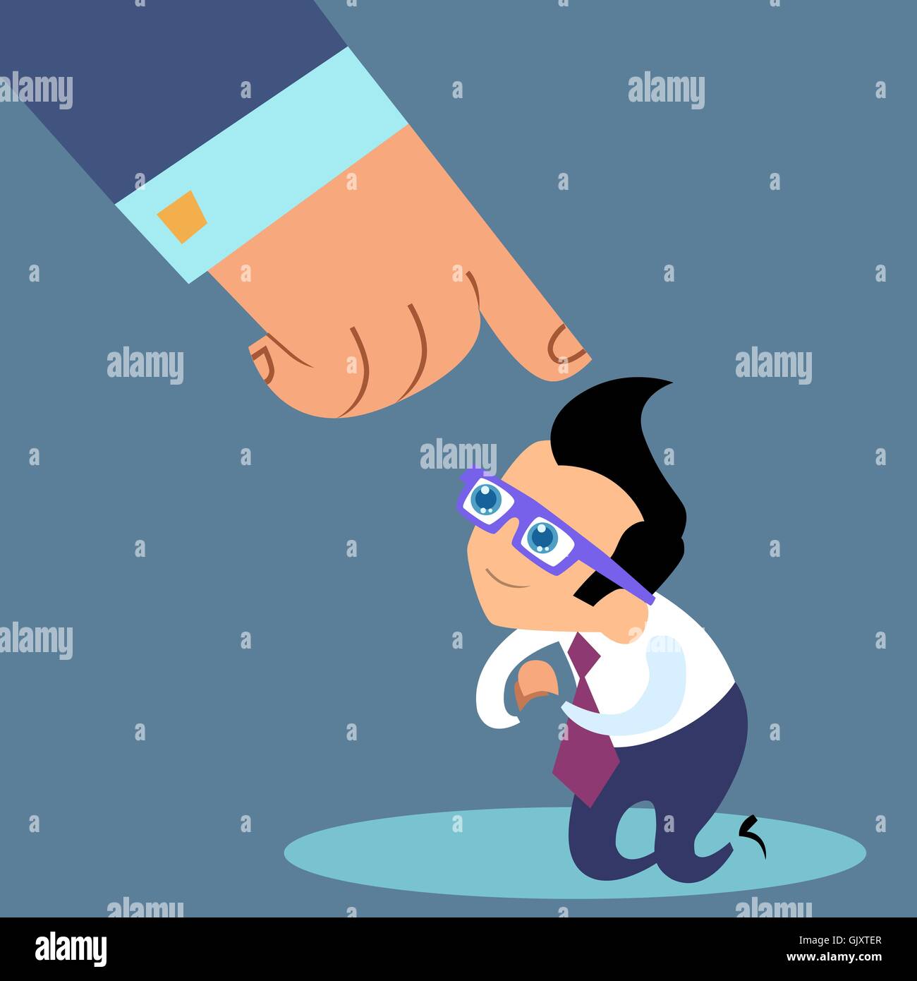 Briefing businessman submission head office Stock Vector