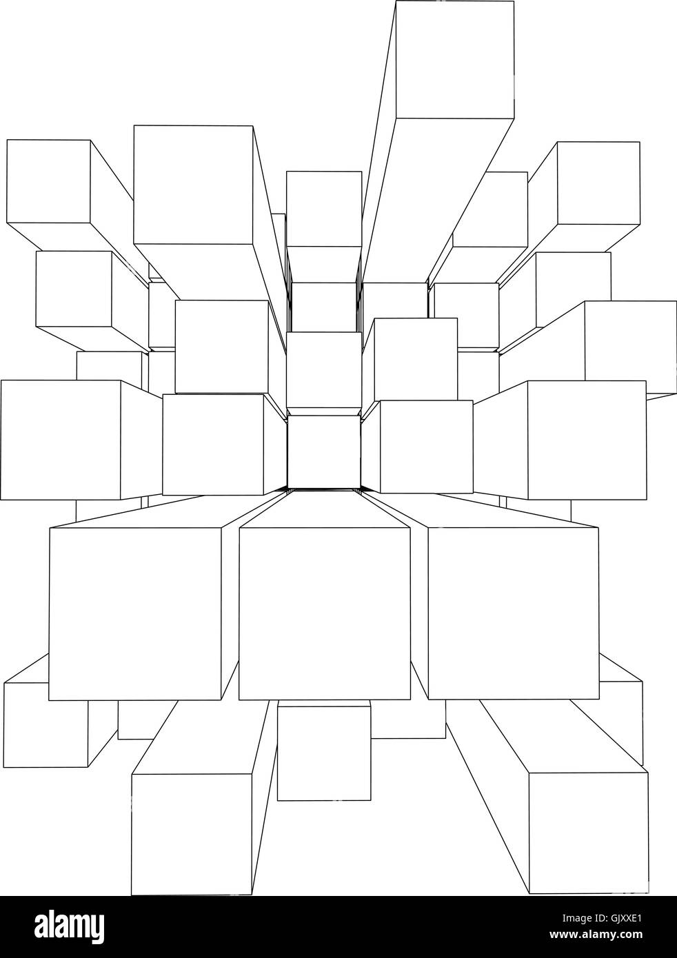 Vector illustration of 3d cubes Stock Vector Image & Art - Alamy