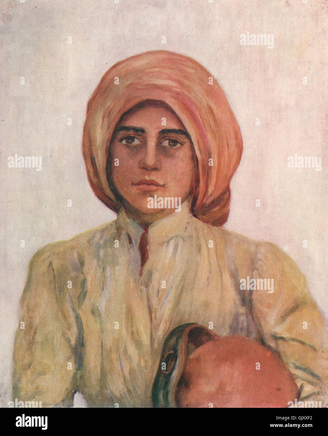 CAPRI. 'Peasant girl of Capri' by Augustine Fitzgerald. Italy, old