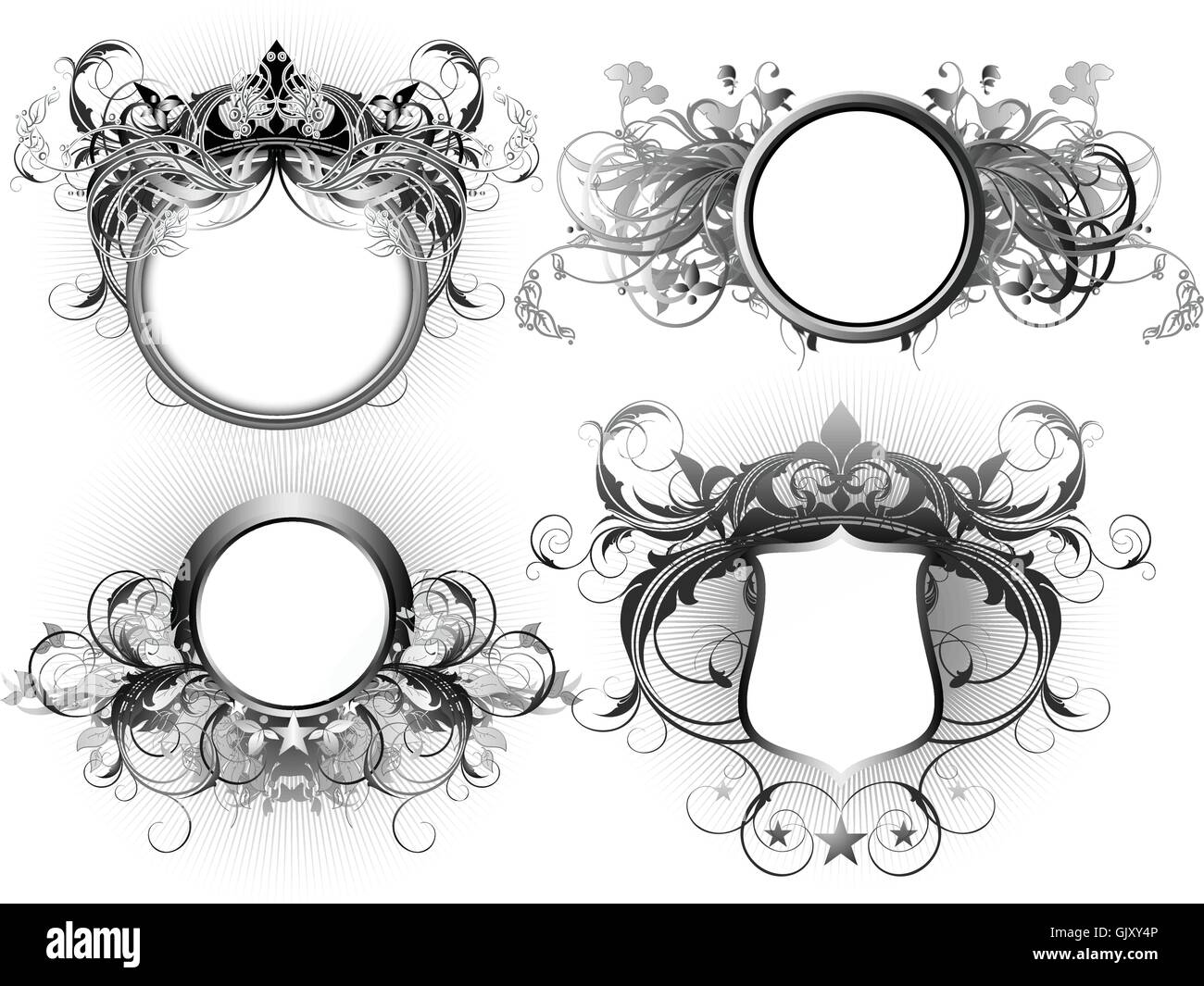 set of shields Stock Vector Image & Art - Alamy