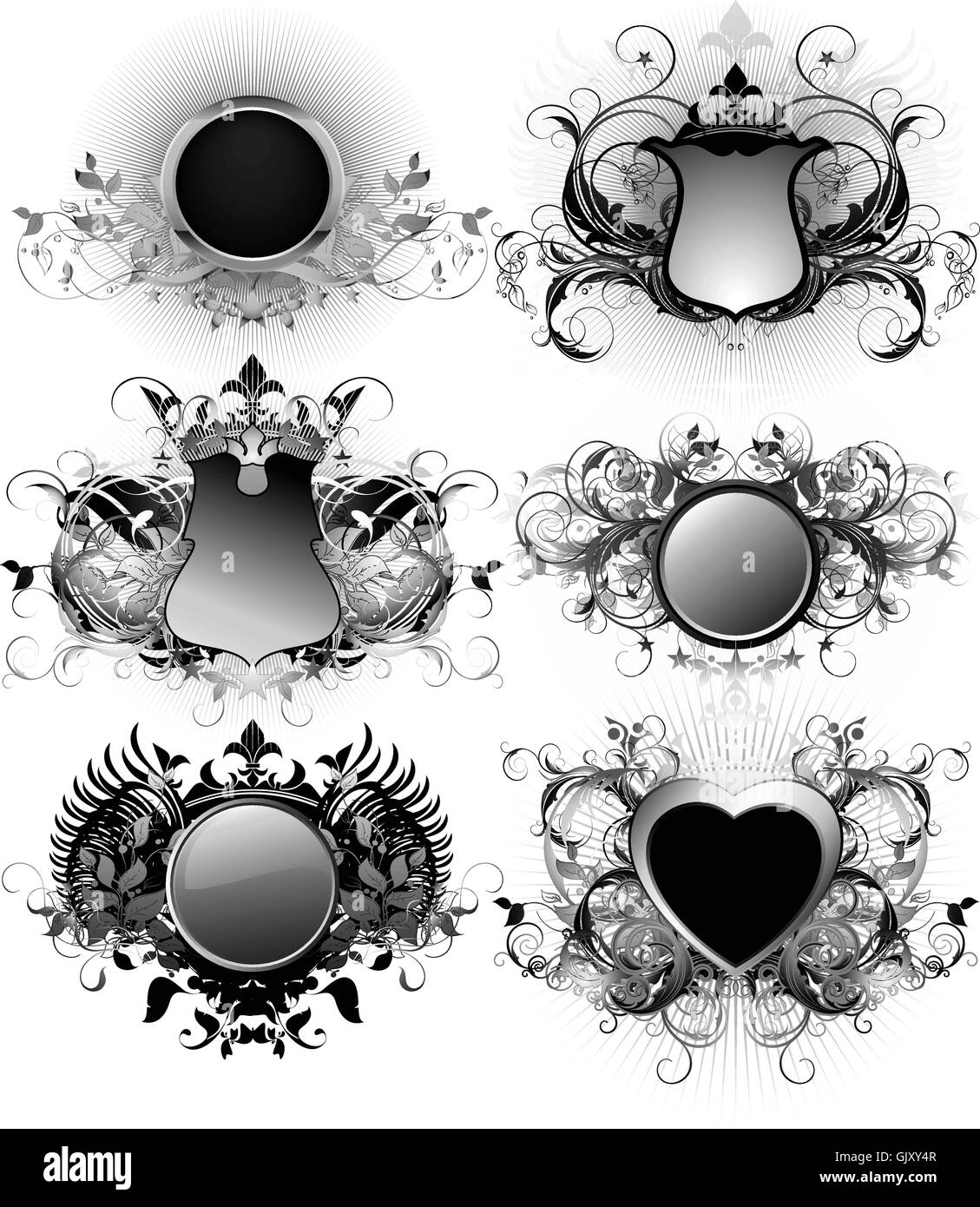 set of shields Stock Vector Image & Art - Alamy