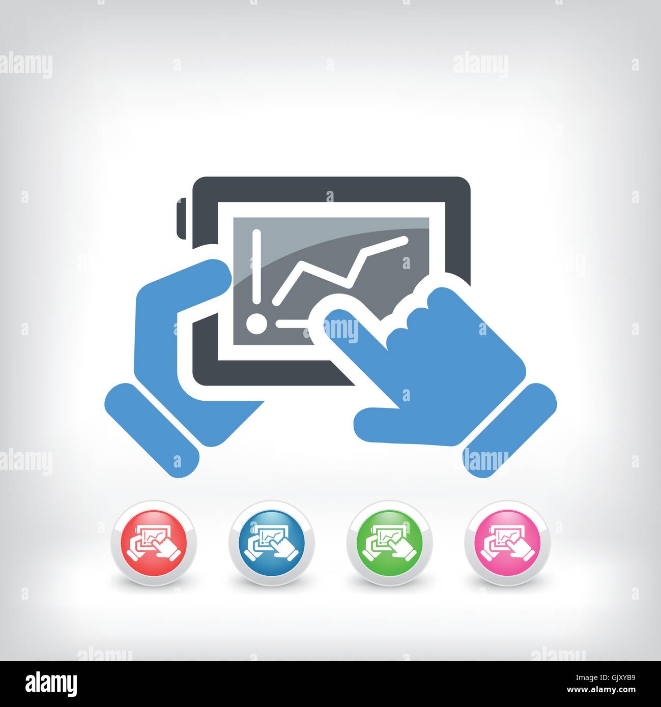 Stats on tablet Stock Vector