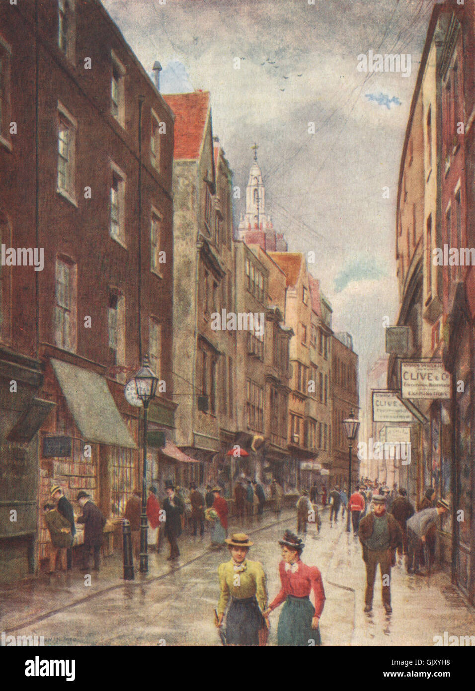 'Holywell Street, Strand, 1900' by Philip Norman. Vanished London, print 1905 Stock Photo