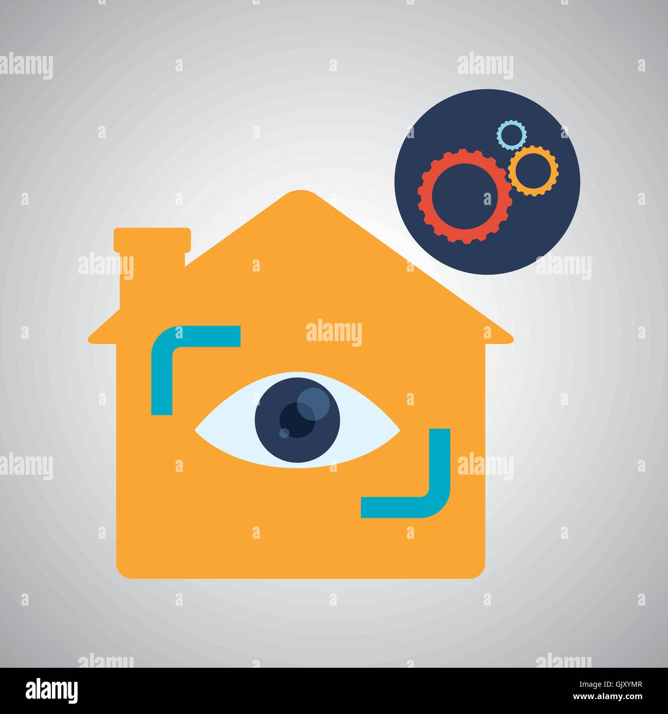 Smart house design. home icon. White background Stock Vector Image ...