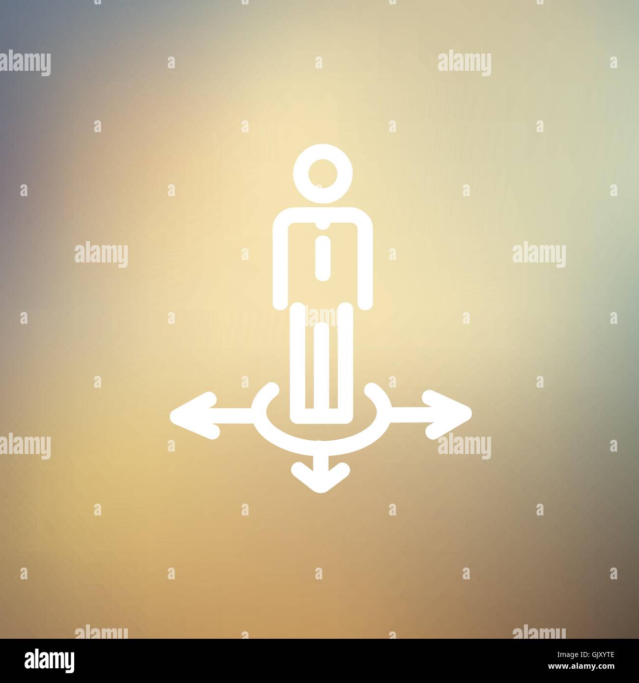 Man in three ways thin line icon Stock Vector Image & Art - Alamy