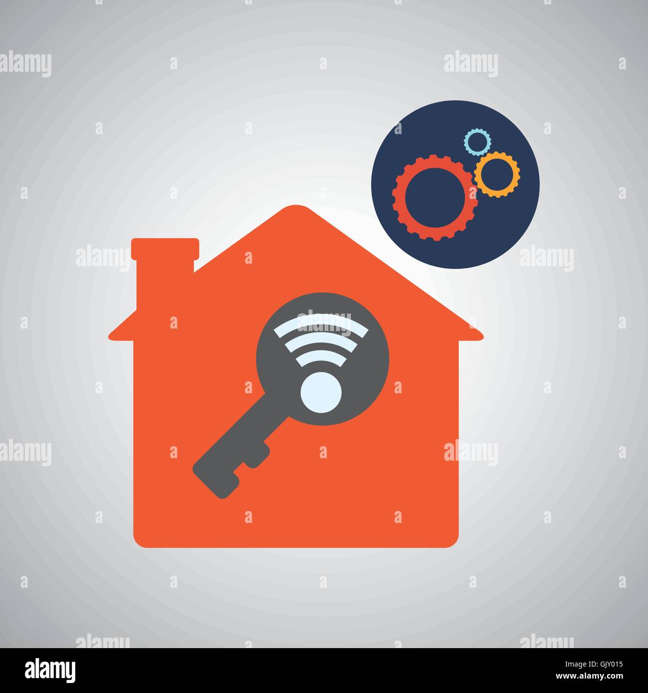 Smart house design. home icon. White background Stock Vector Image ...