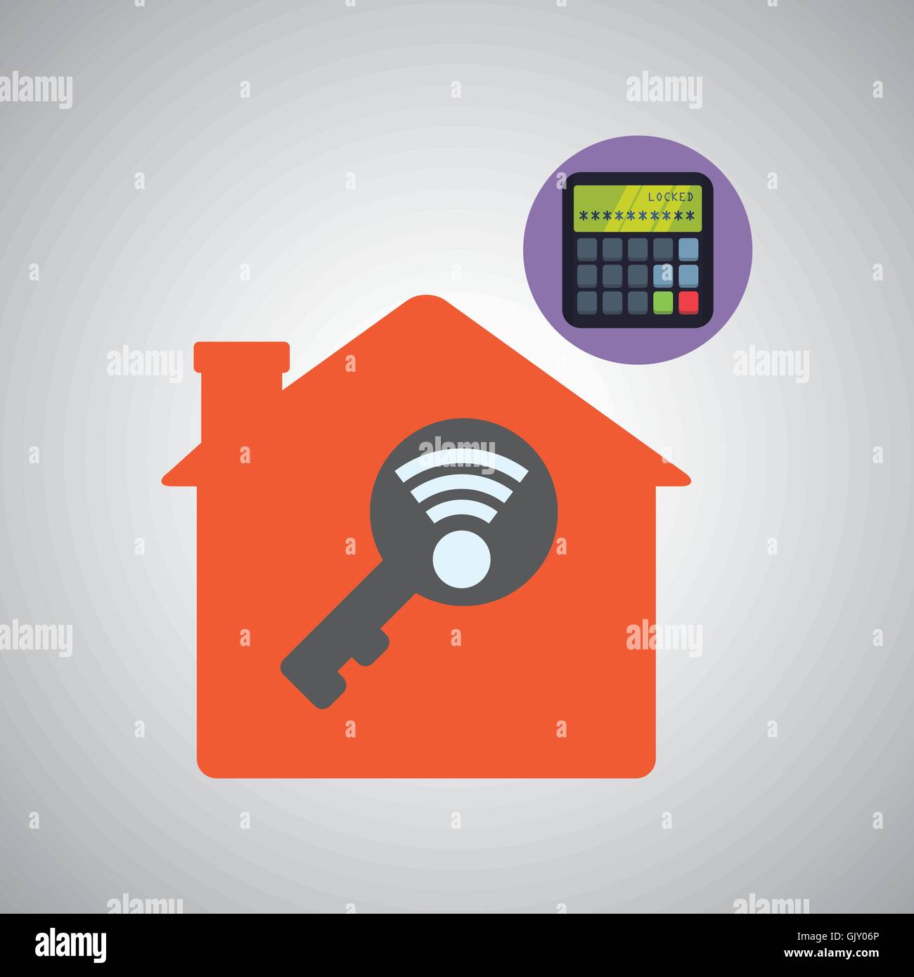 Smart house design. home icon. White background Stock Vector Image ...