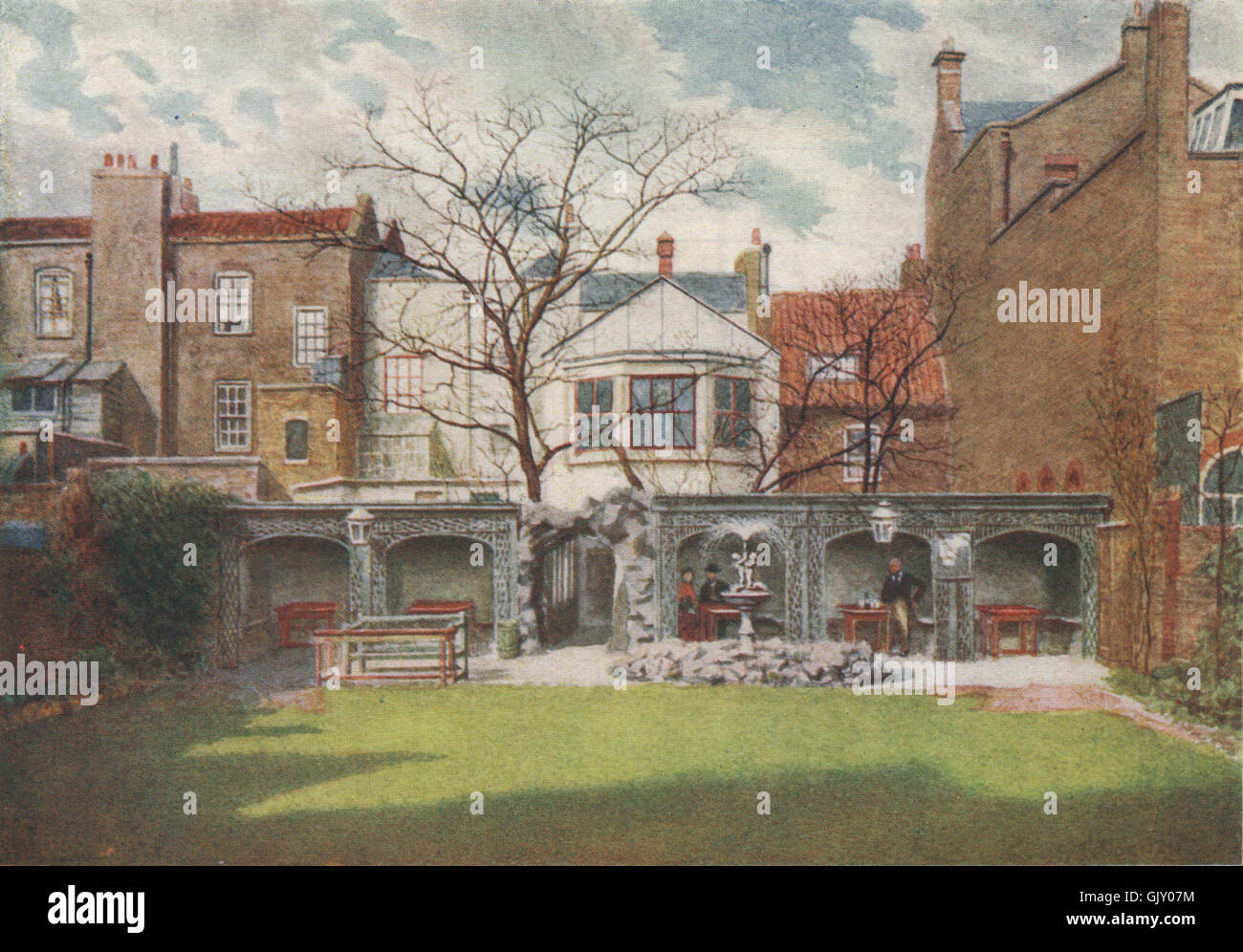Six Bells Tavern & Bowling Green, Chelsea 1900. P. Norman. Vanished London, 1905 Stock Photo