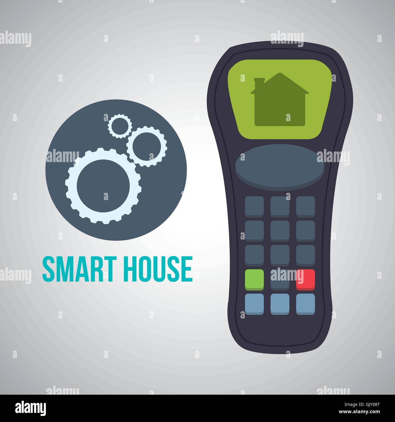 Smart house design. home icon. White background Stock Vector Image ...