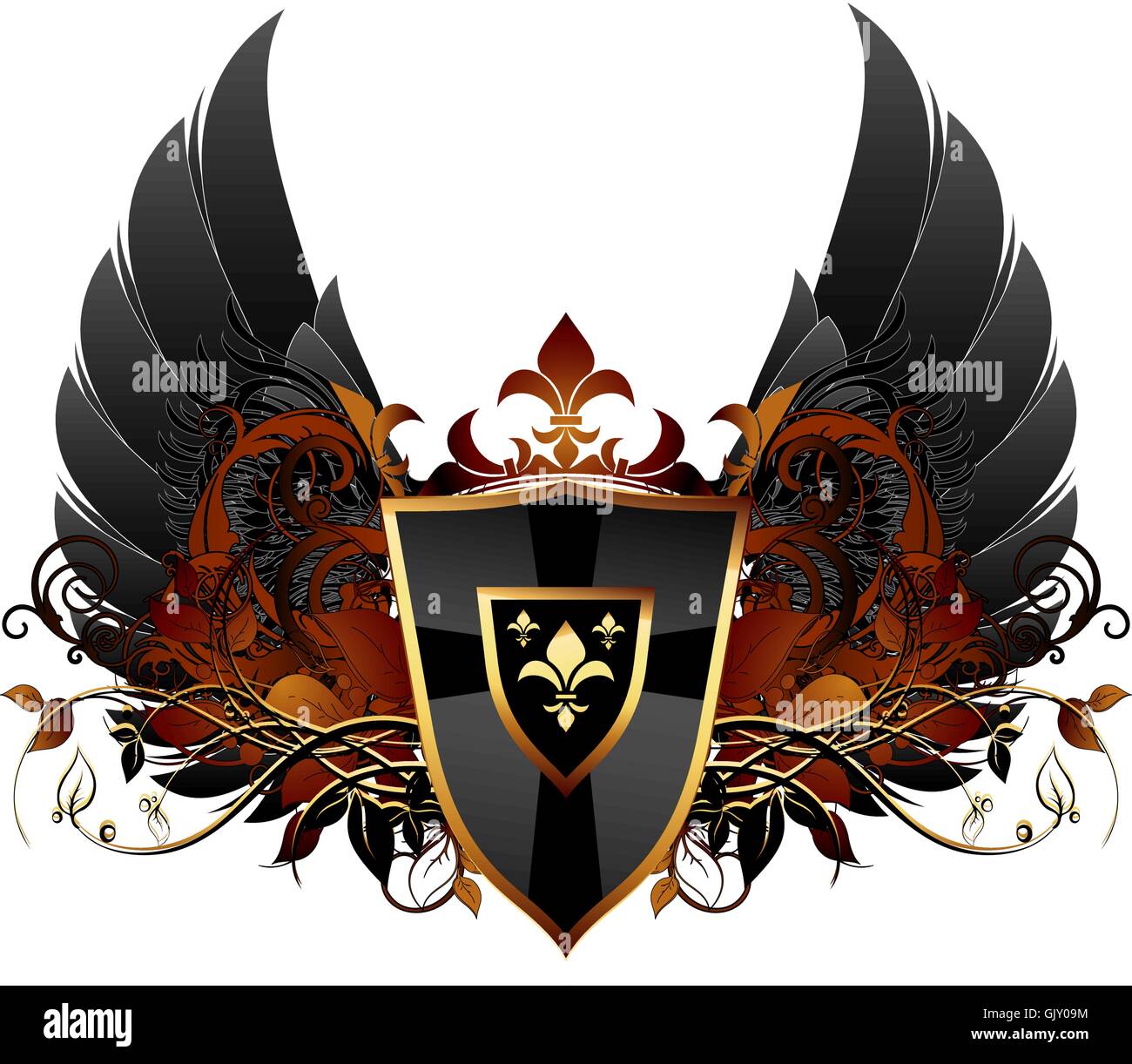 Lily shield Stock Vector Images - Alamy