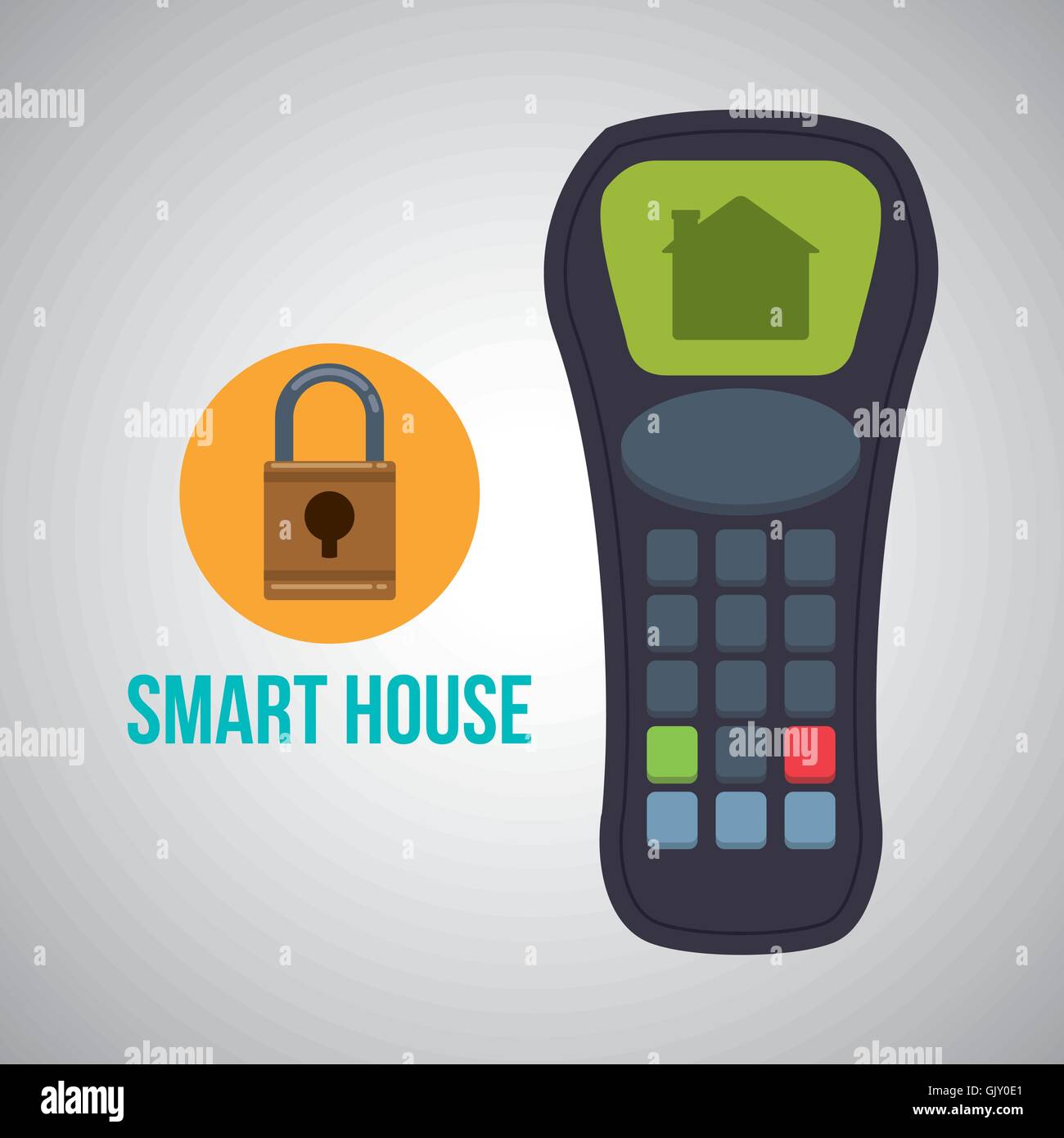 Smart house design. home icon. White background Stock Vector Image ...