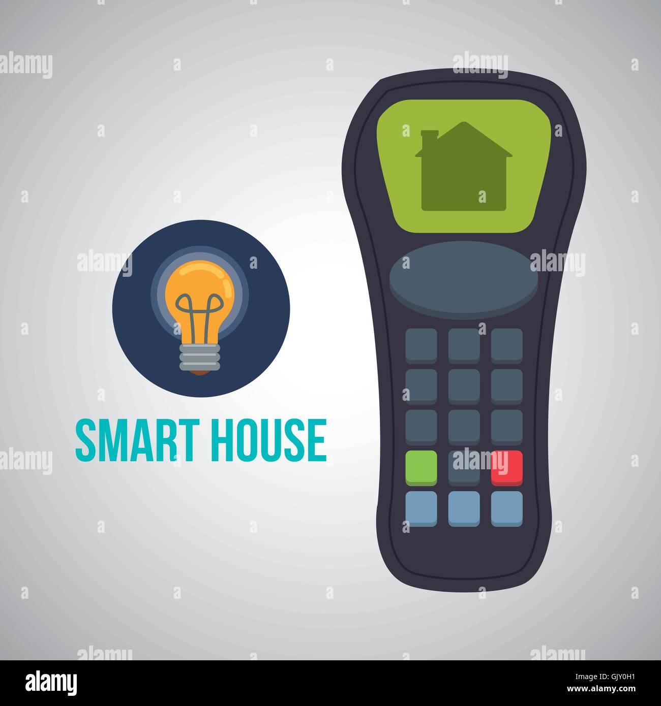 Smart house design. home icon. White background Stock Vector Image ...