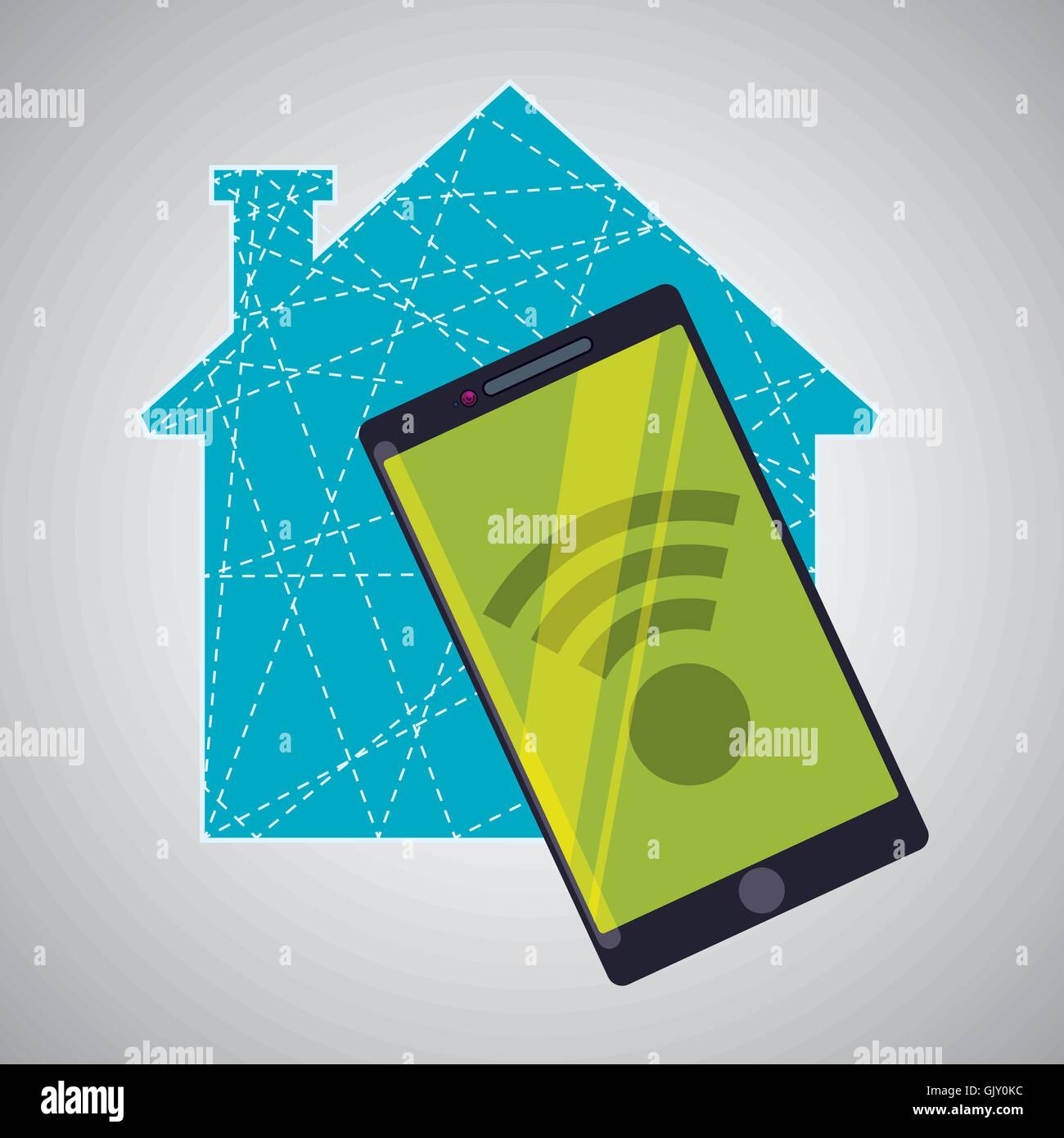 Smart house design. home icon. White background Stock Vector Image ...