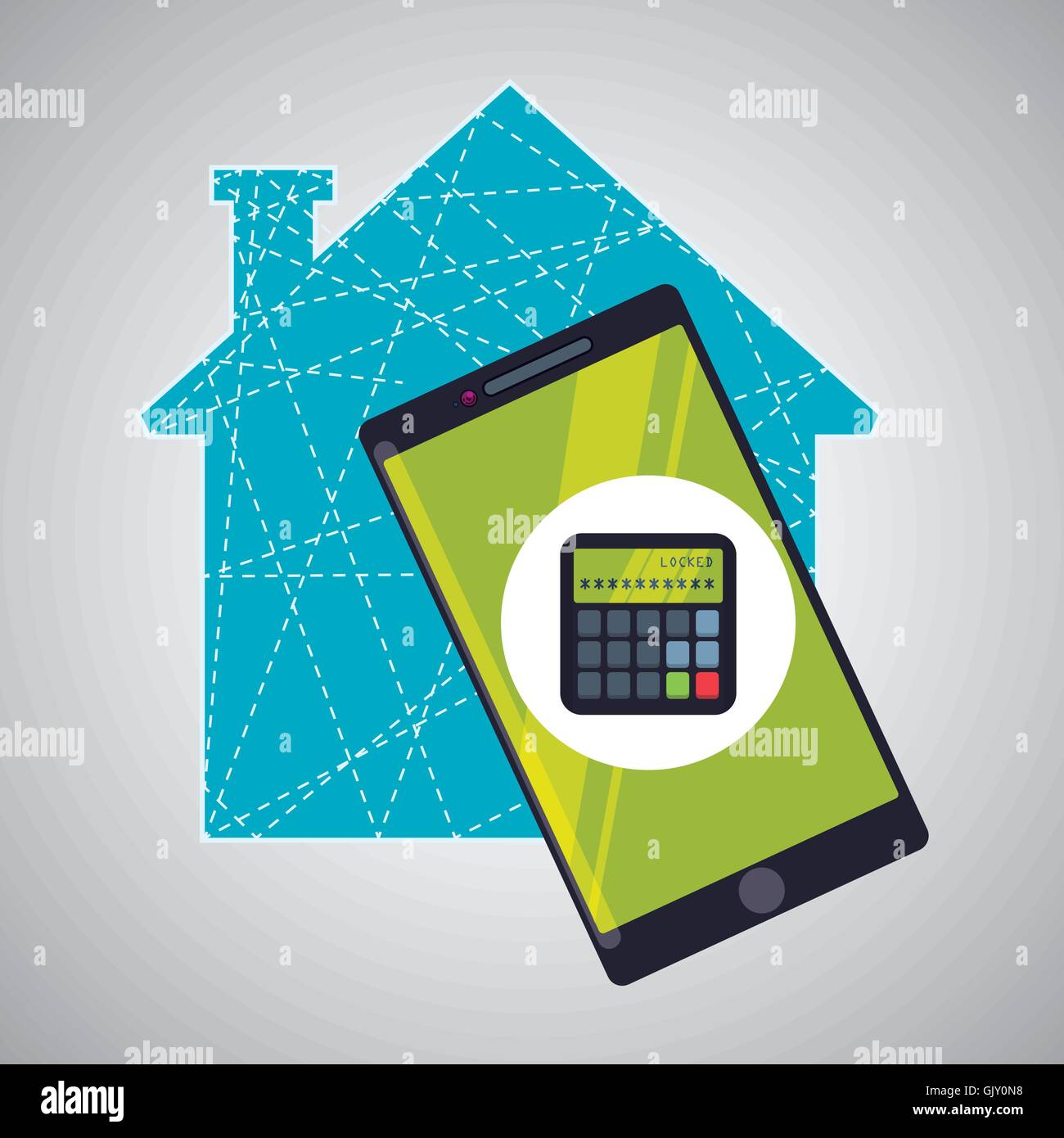 Smart house design. home icon. White background Stock Vector Image ...