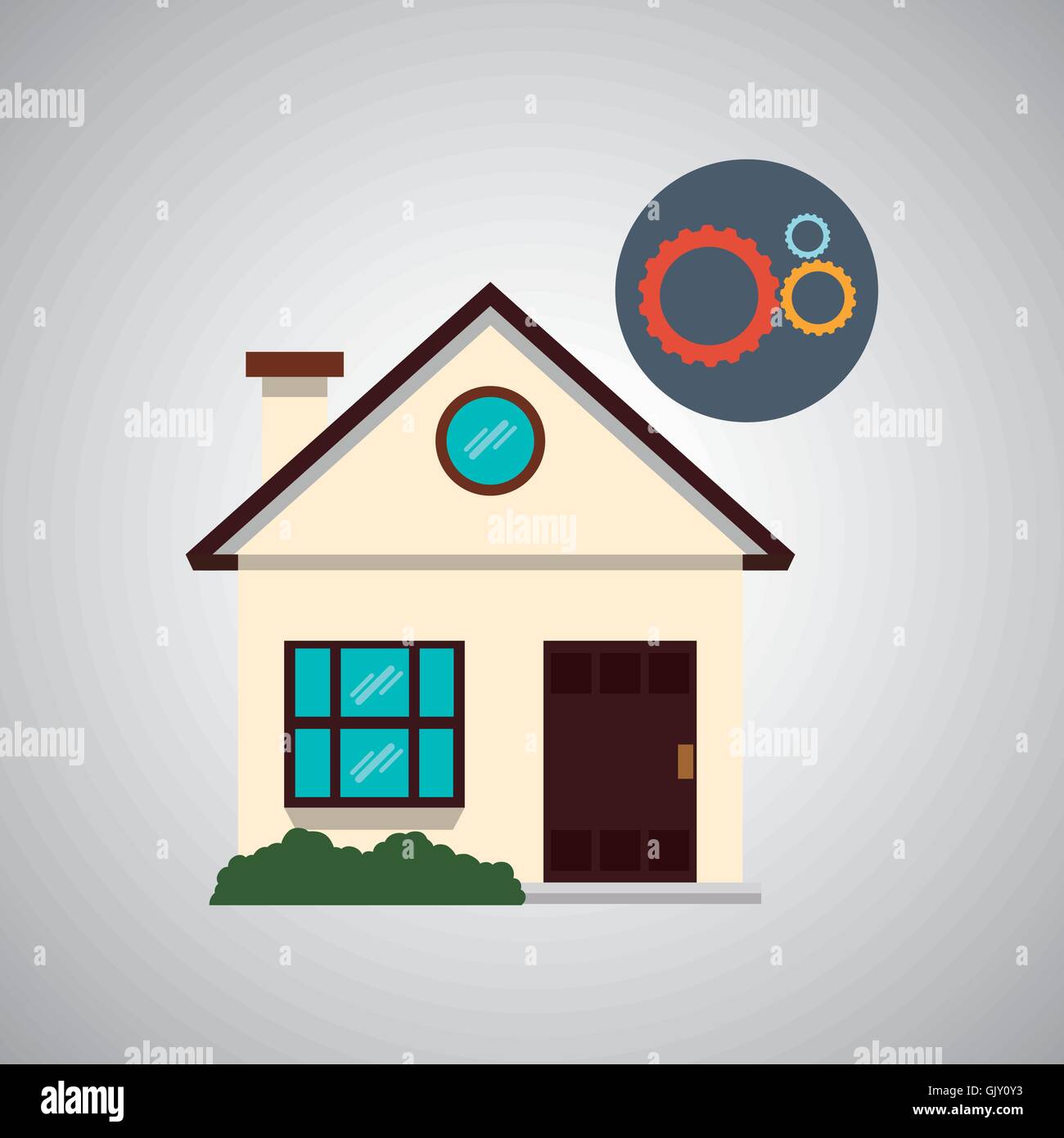 Smart house design. home icon. White background Stock Vector Image ...
