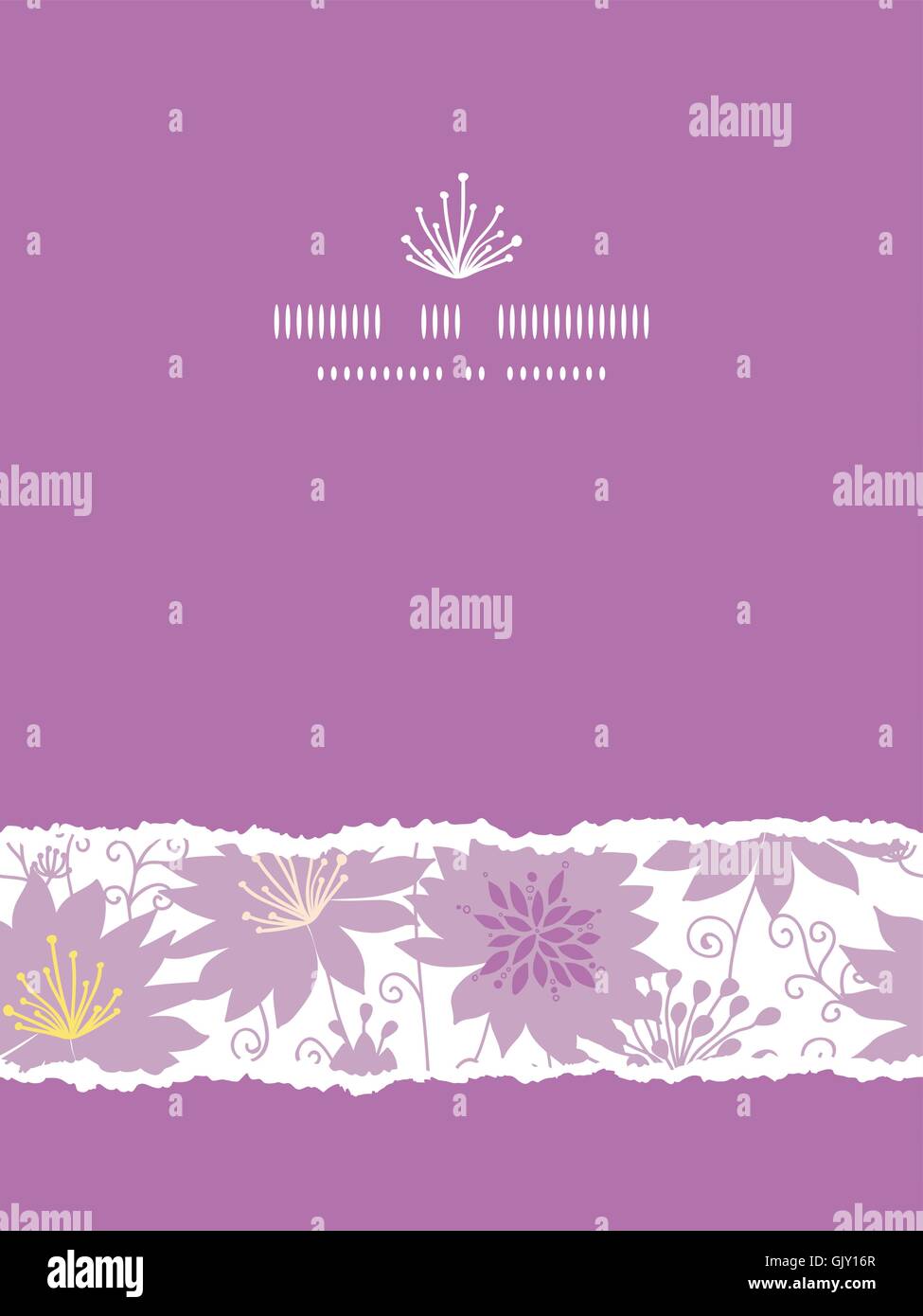 Purple shadow florals vertical torn seamless pattern background Stock ...