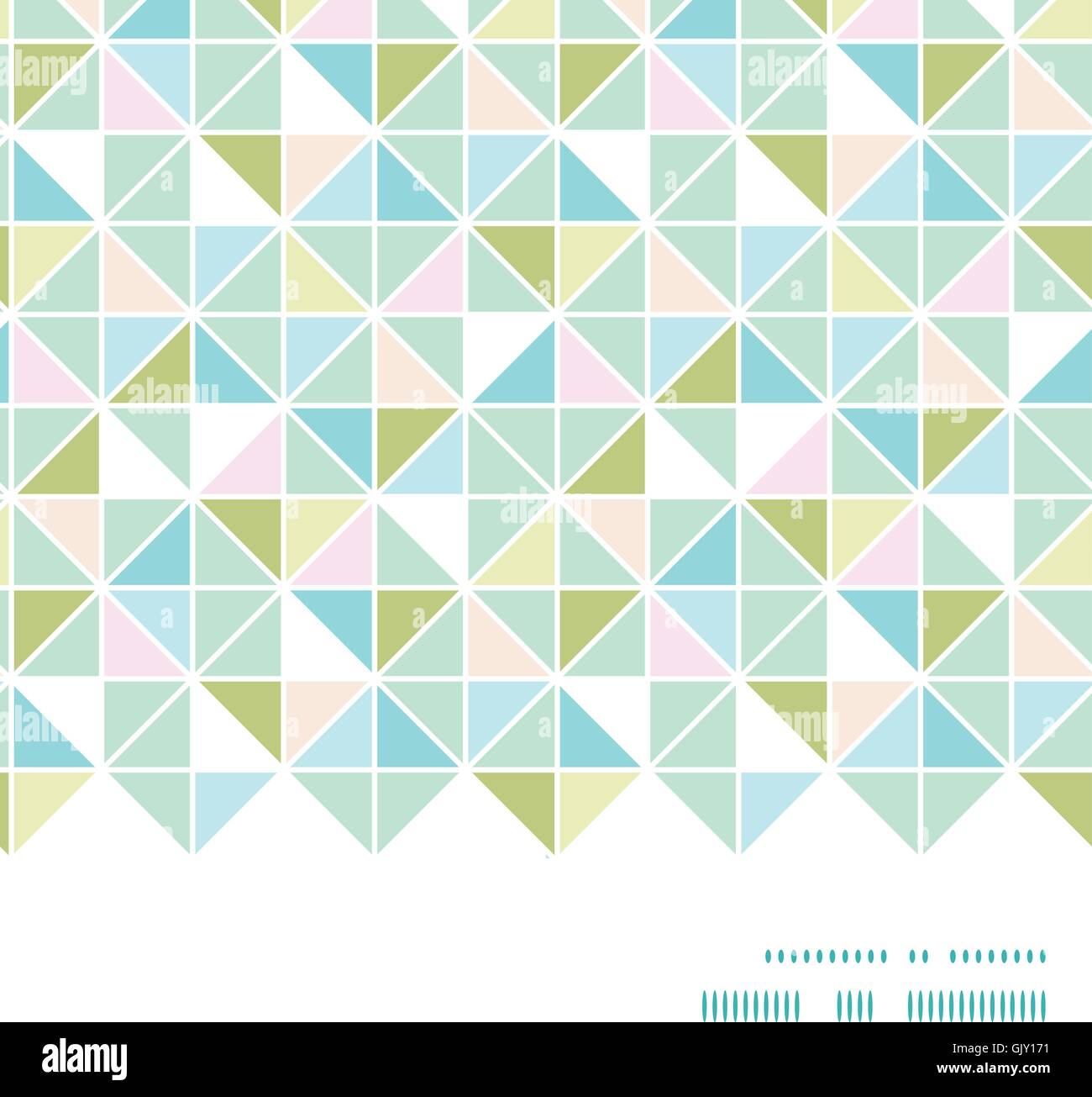 Vector Colorful Pastel Triangle Texture Horizontal Frame Seamles Stock ...