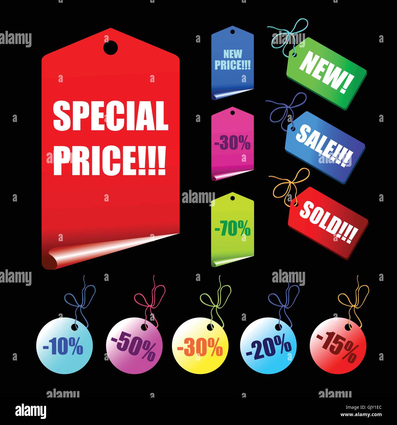 Set Of Tags Stock Vector Image Art Alamy gift-tag-template-psd-psdgraphics