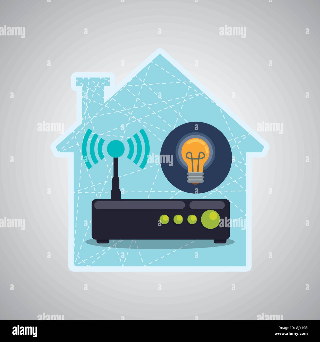 Smart house design. home icon. White background Stock Vector Image ...