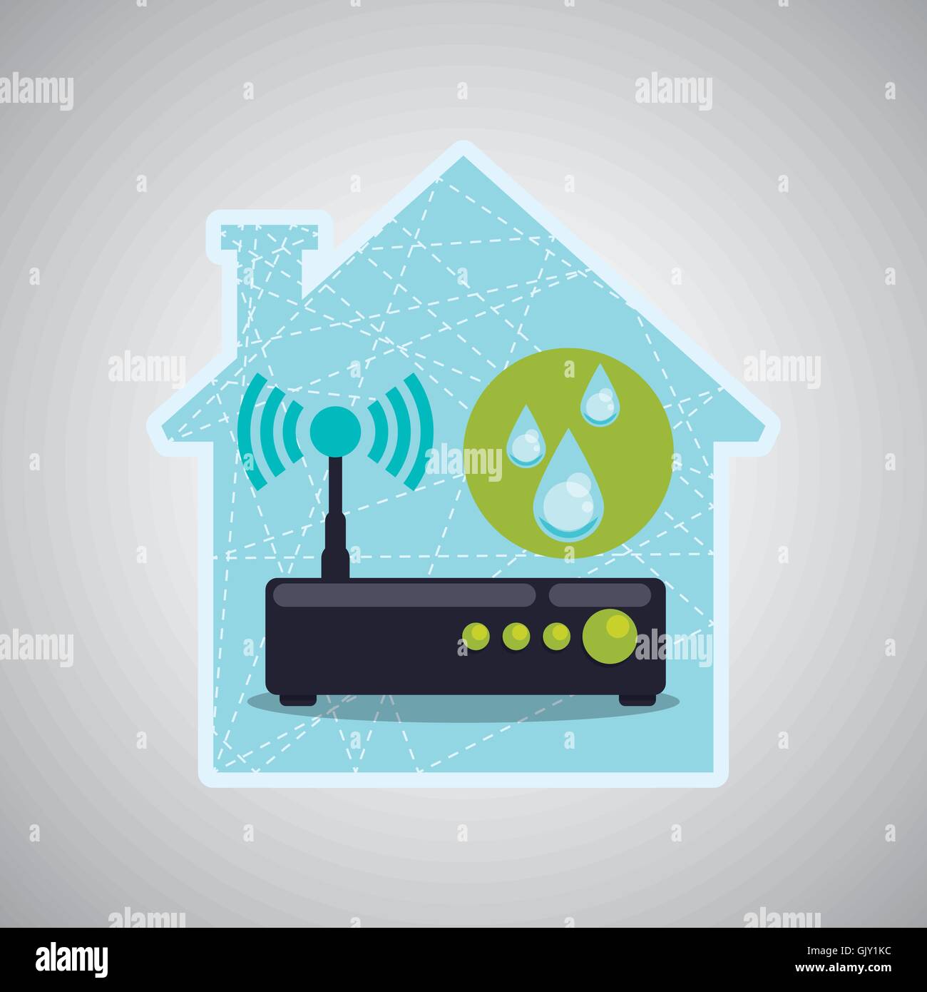 Smart house design. home icon. White background Stock Vector Image ...