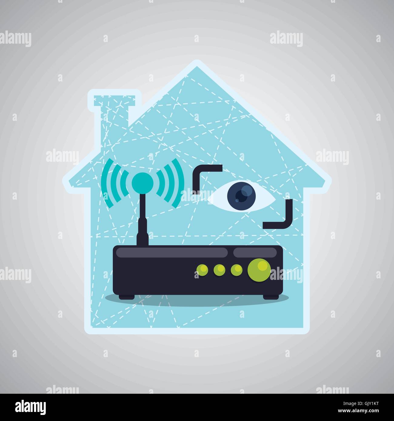 Smart house design. home icon. White background Stock Vector Image ...