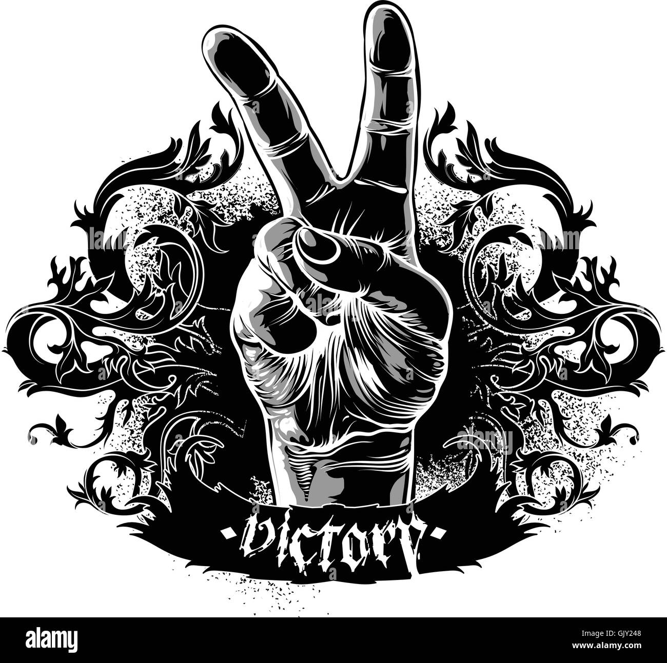 decorative symbol of victory Stock Vector Image & Art - Alamy