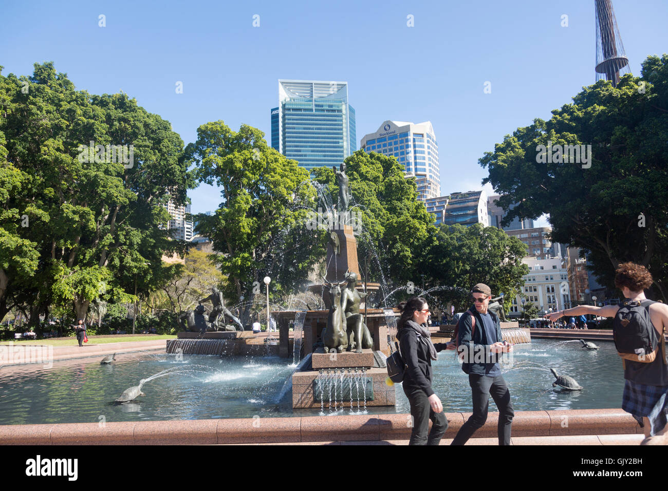 Hyde Park In Sydney City Centre Including The Archibald Fountain New South Wales Australia