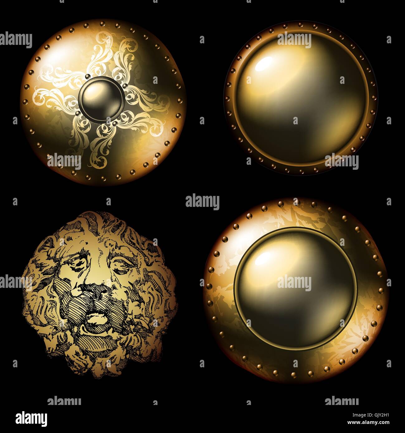 Black shields Stock Vector Images - Alamy