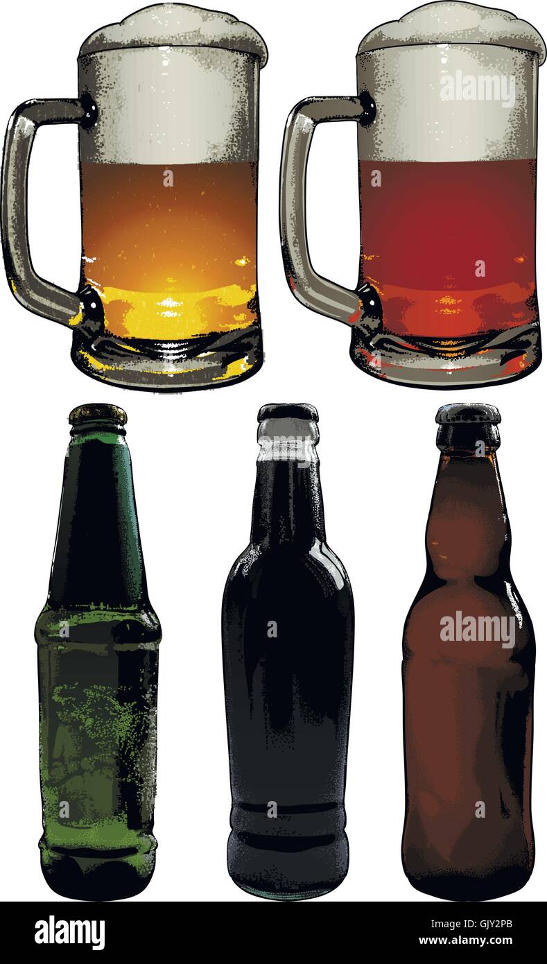 set of beer elements Stock Vector Image & Art - Alamy
