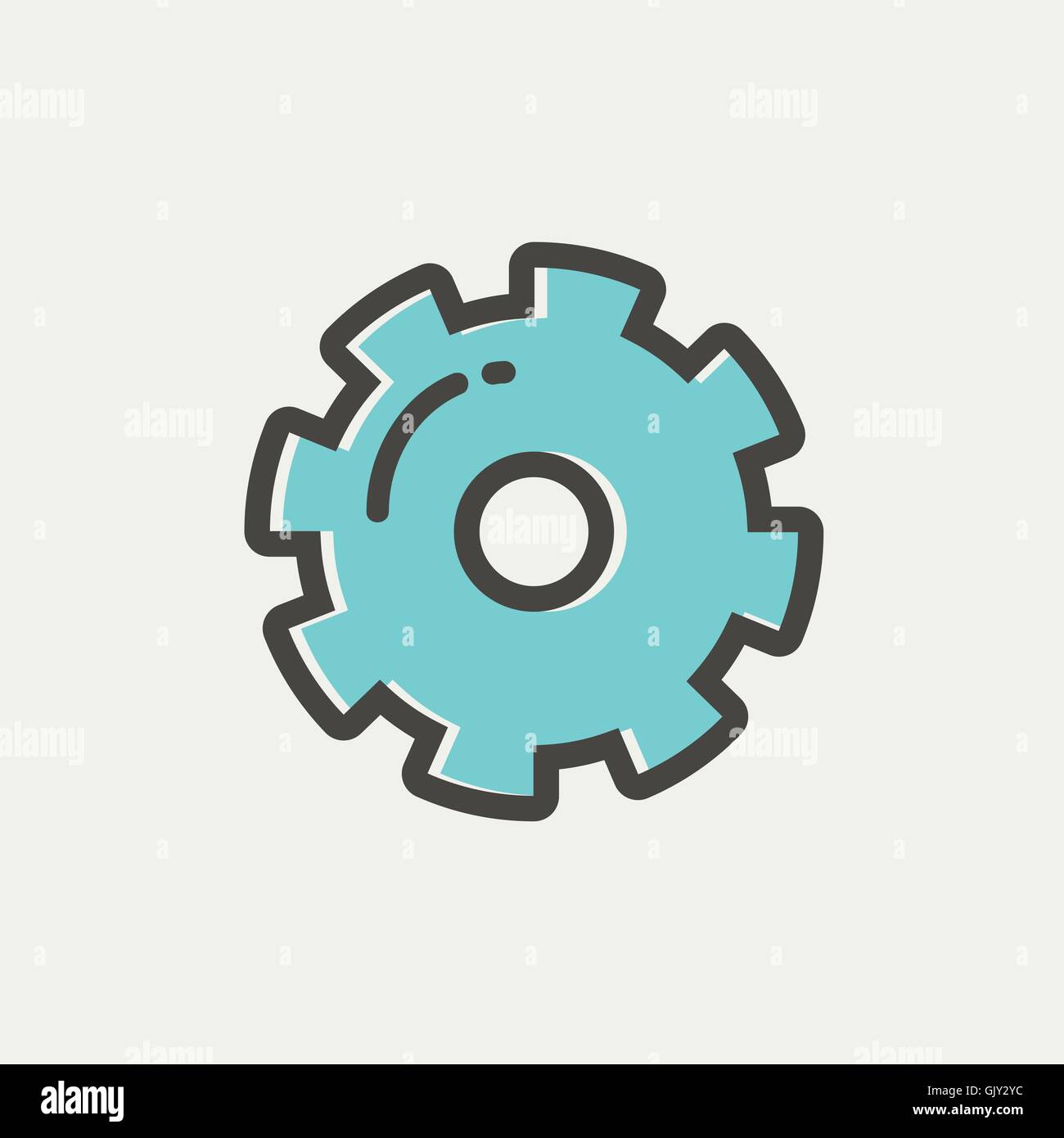Gear thin line icon Stock Vector Image & Art - Alamy