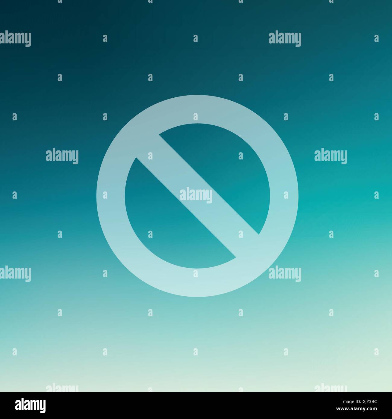 Not allowed in flat style icon Stock Vector