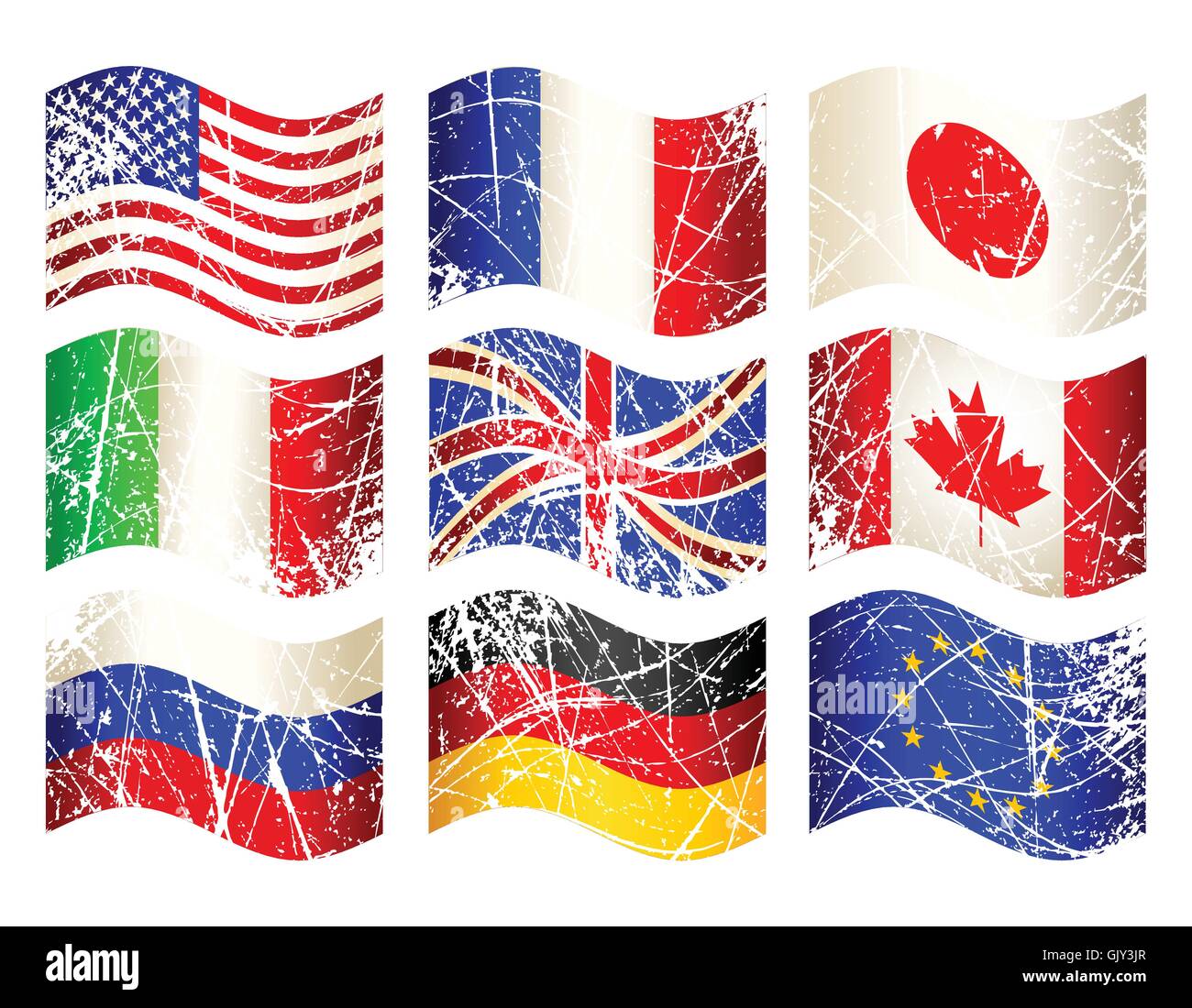 set of flags Stock Vector