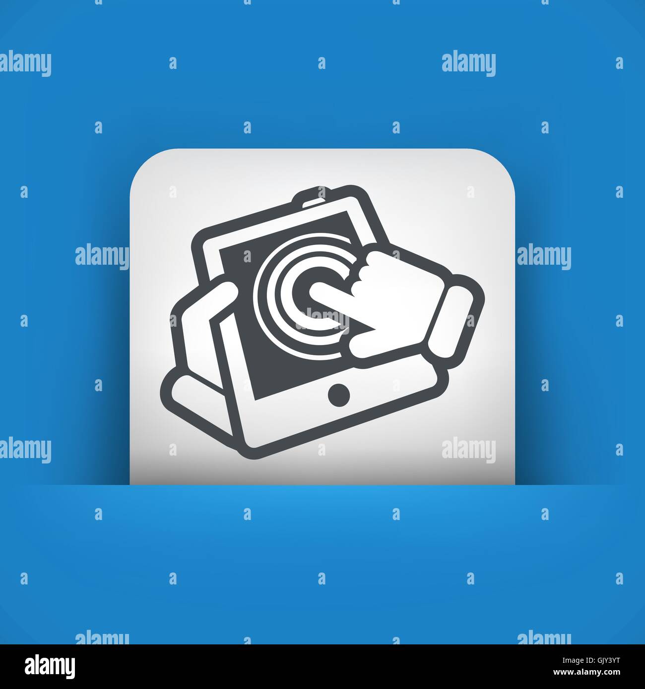 Hand tablet Stock Vector Images - Alamy