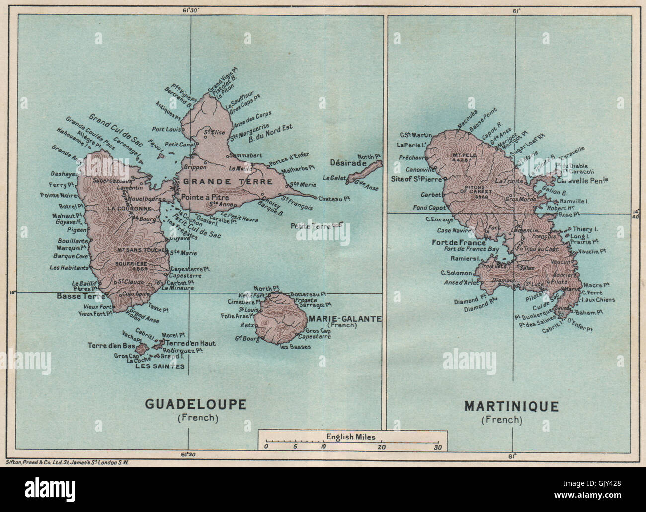 Map french indies french caribbean hires stock photography and images