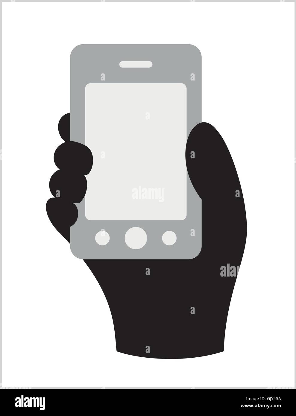 phone in human hand Stock Vector