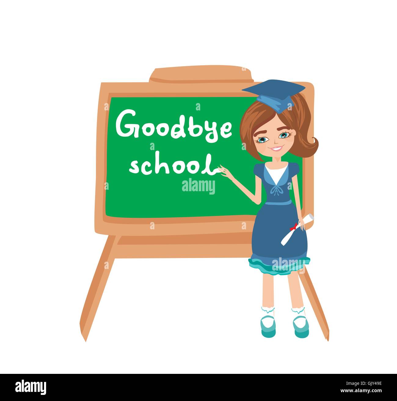 Goodbye School Stock Vector
