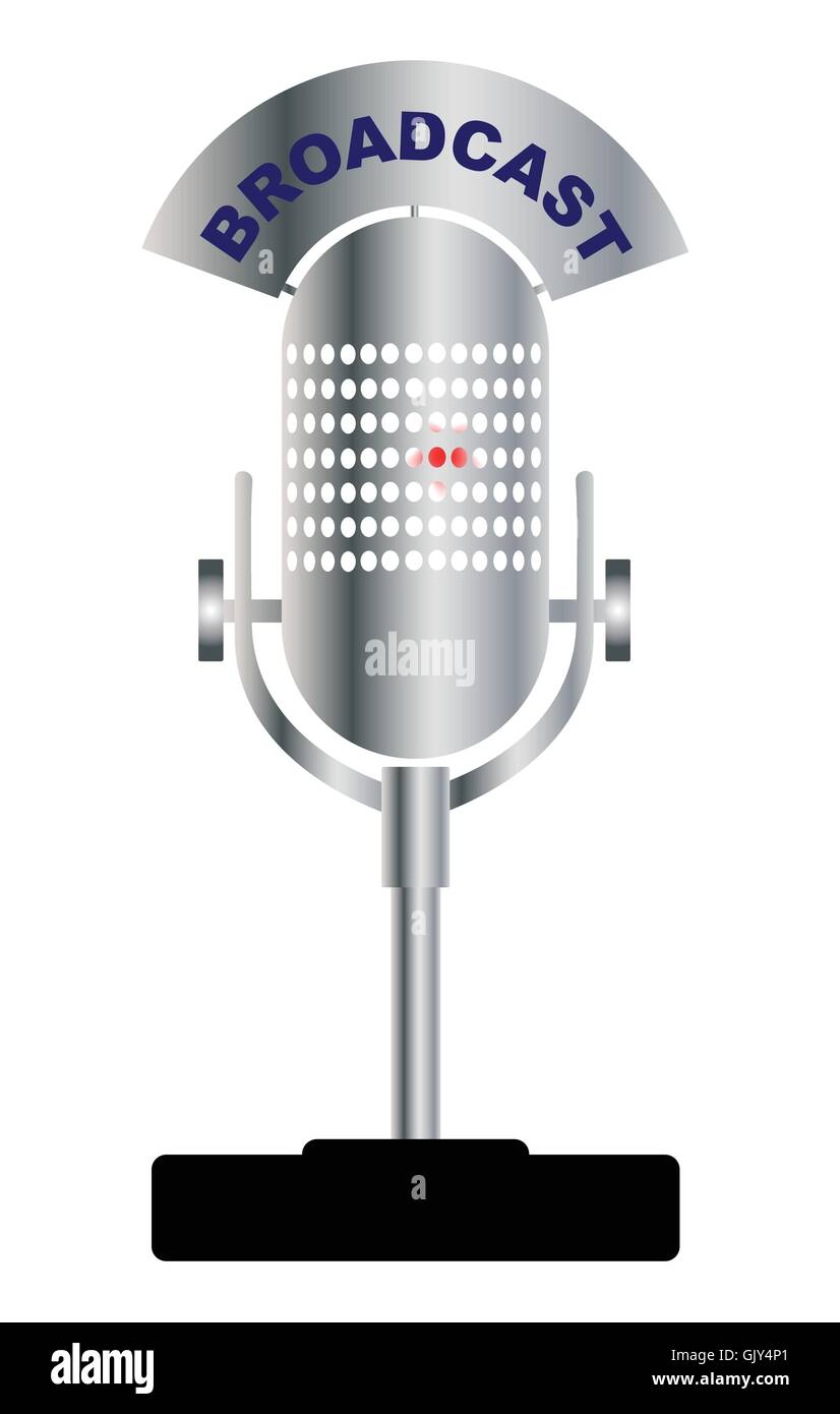 Broadcast Microphone Stock Vector