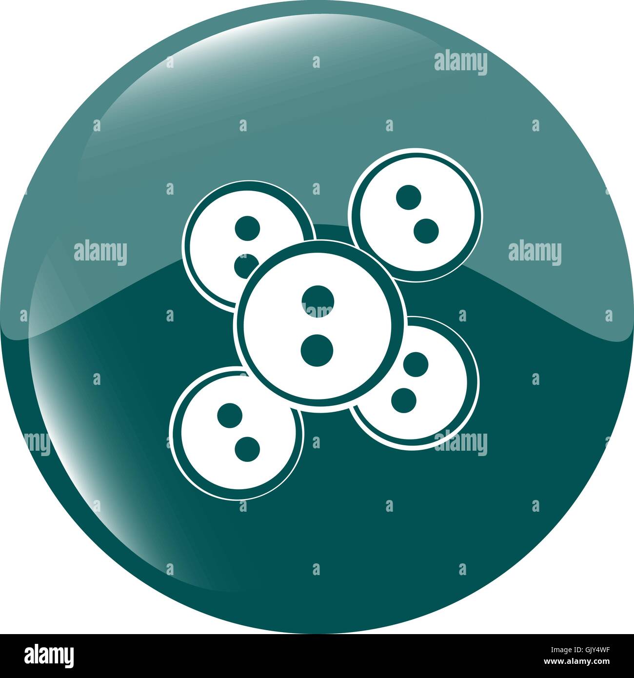 abstract icon on glossy web button Stock Vector Image & Art - Alamy