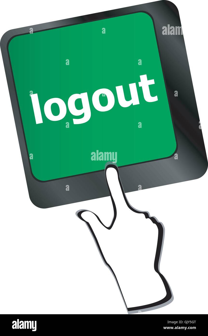logout word on computer keyboard button vector Stock Vector Image & Art Alamy