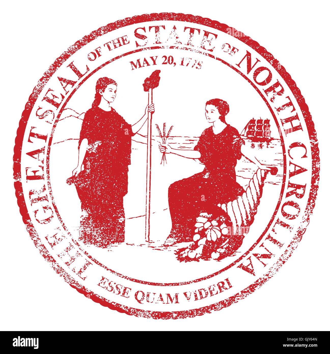 Seal of north carolina Stock Vector Images Alamy