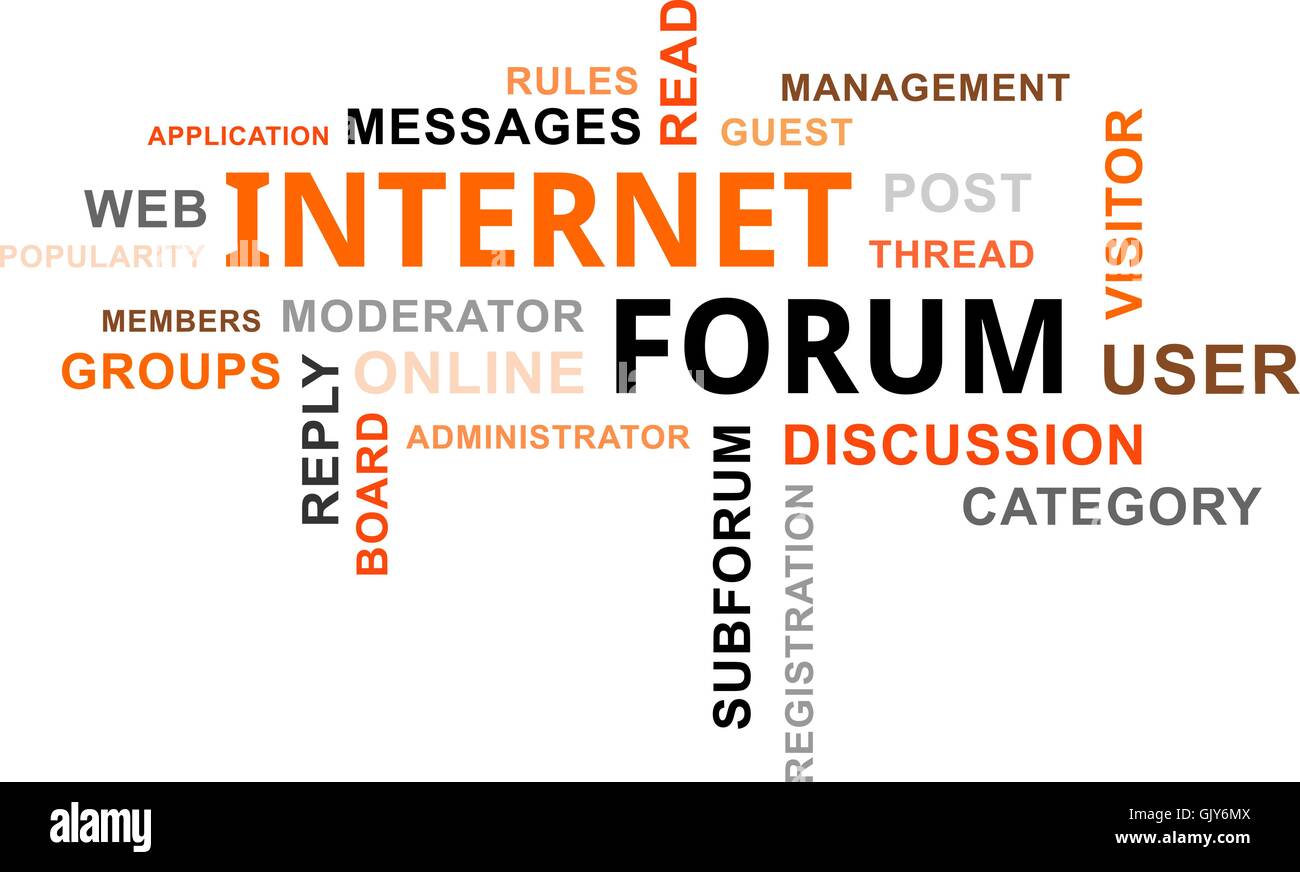 word cloud - internet forum Stock Vector