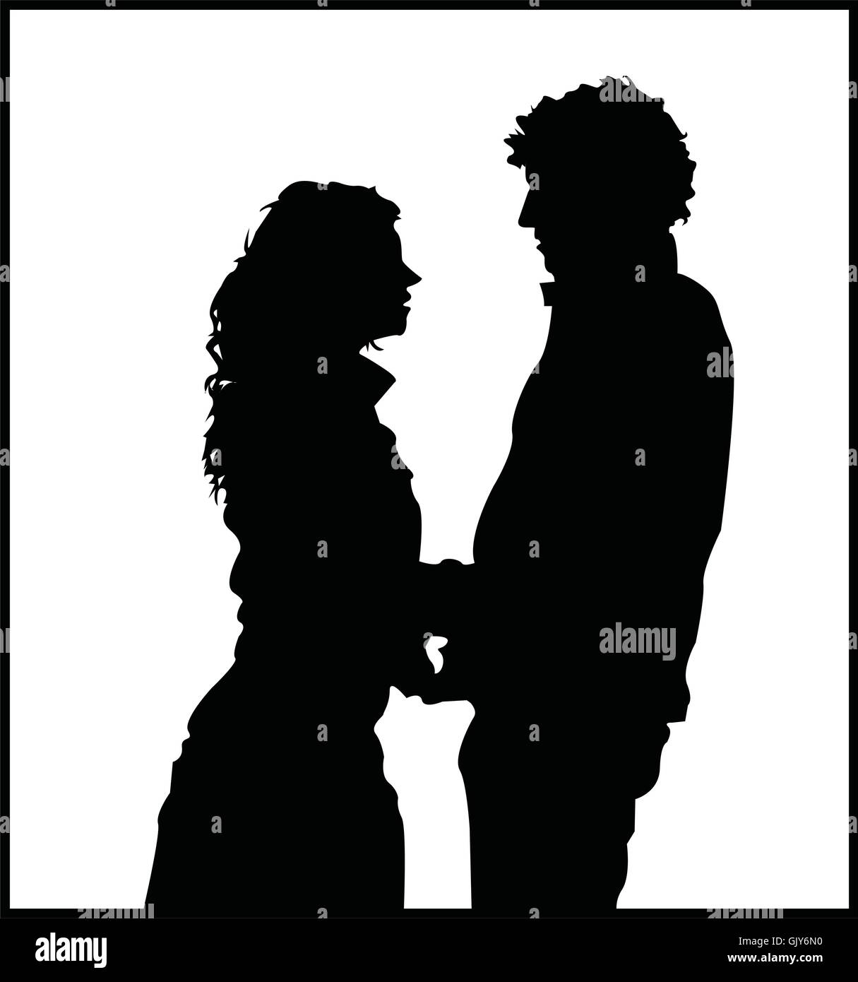 Couple Embracing Silhouette 1 Stock Vector Image & Art - Alamy